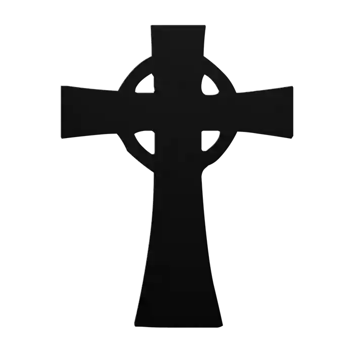 Halloween Ringed Cross Metal Sign