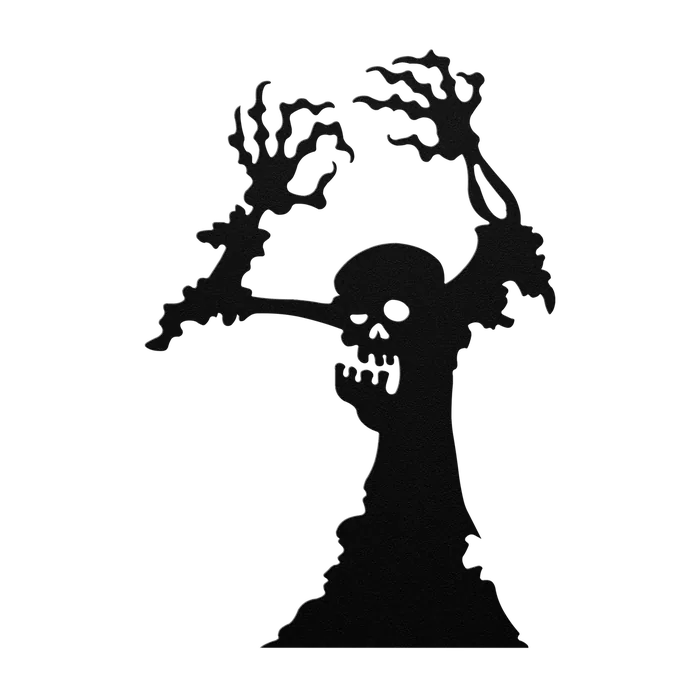 Halloween Rising Zombie Metal Sign