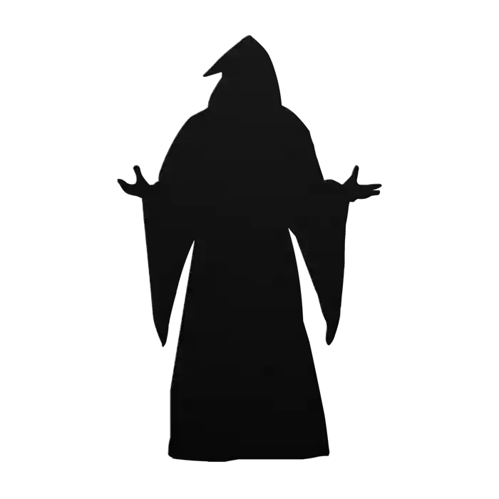 Halloween Robed Phantom Metal Sign