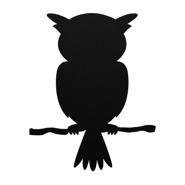 Halloween Round Body Owl Metal Sign