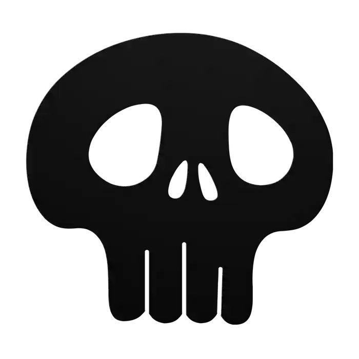 Halloween Round Skull Metal Sign