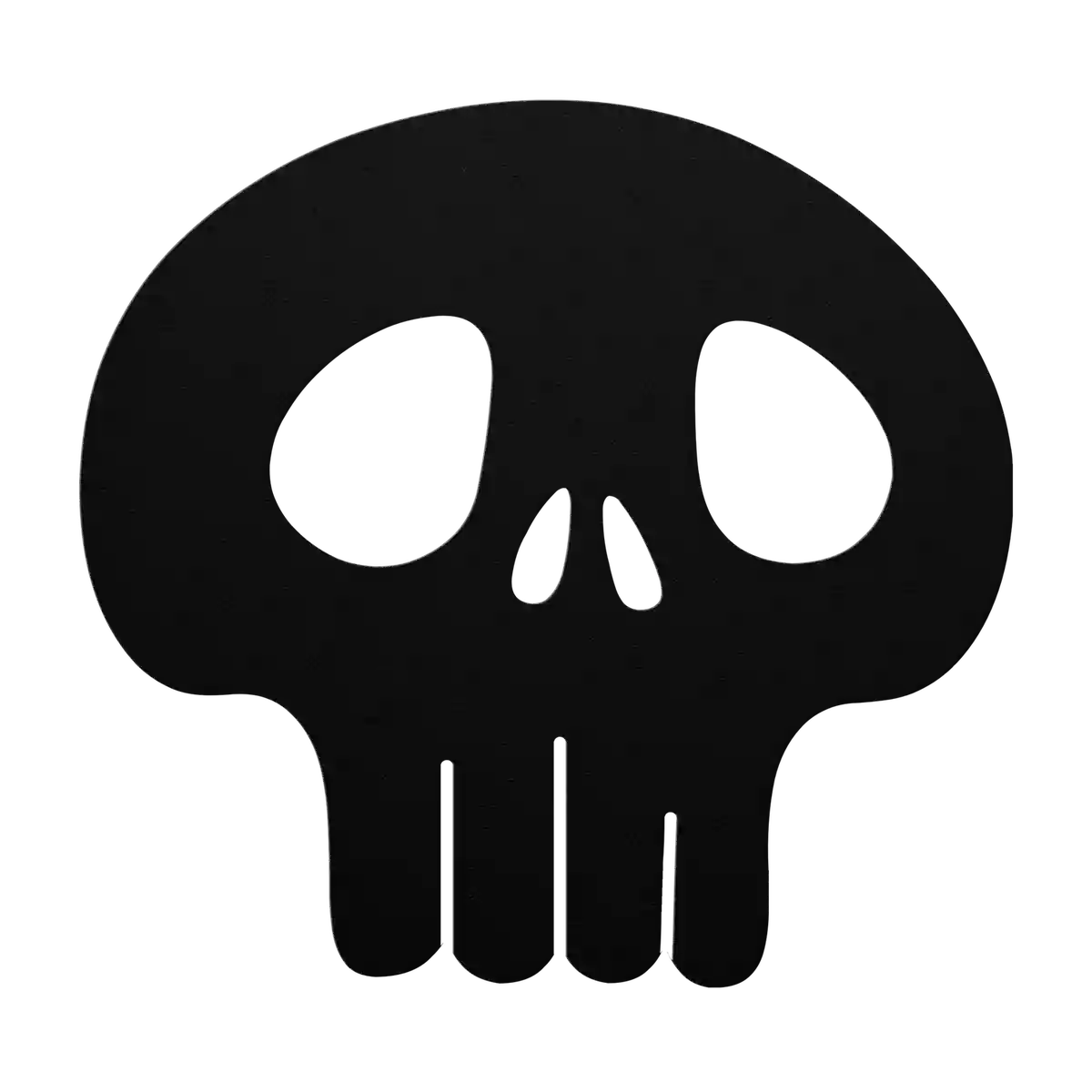 Halloween Round Skull Metal Sign