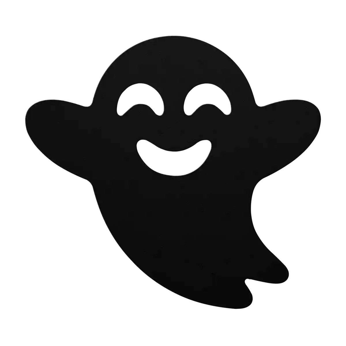 Halloween Round Smiling Ghost Metal Sign