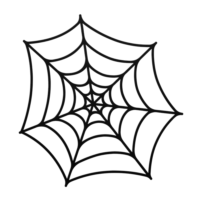 Halloween Round Spider Web Metal Sign