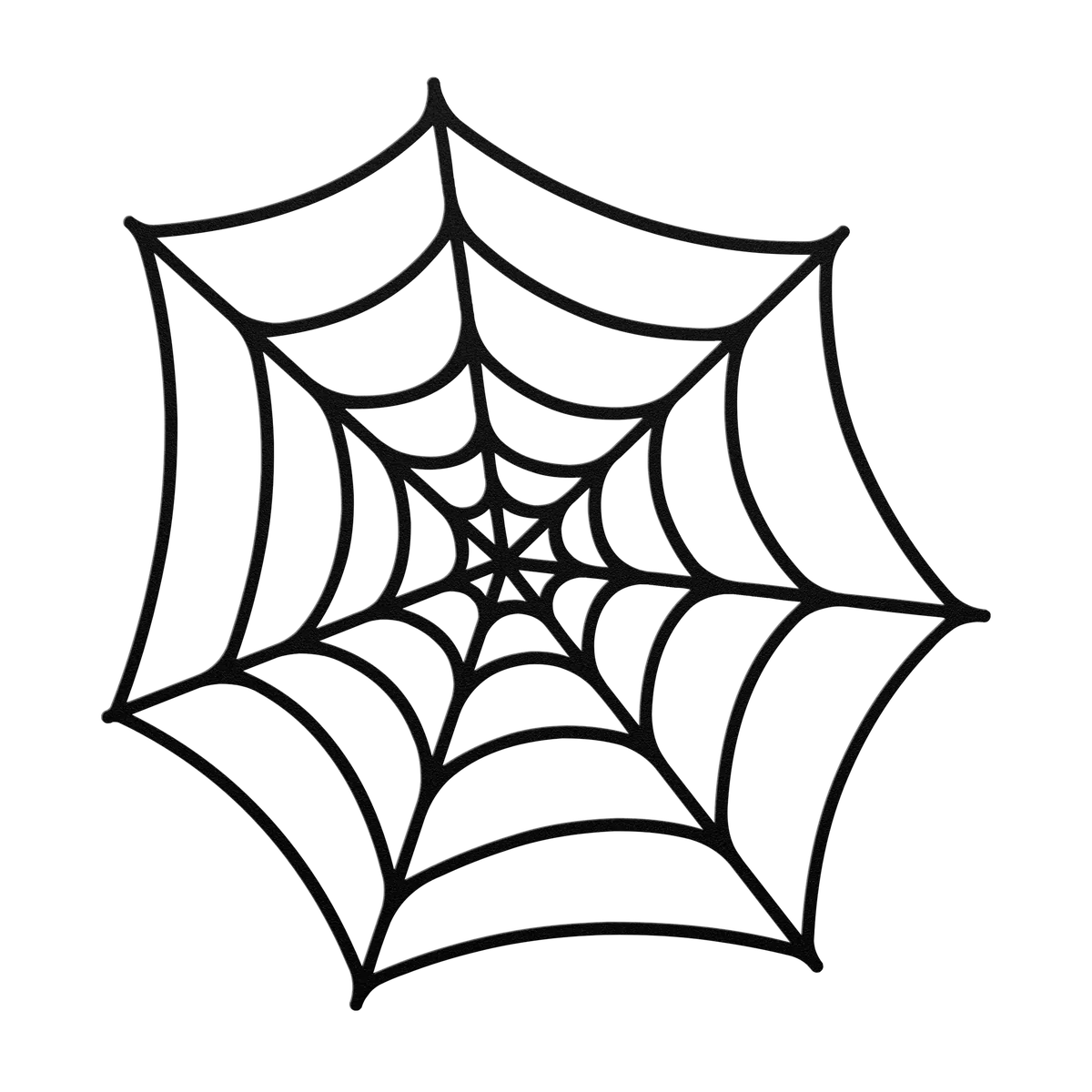 Halloween Round Spider Web Metal Sign