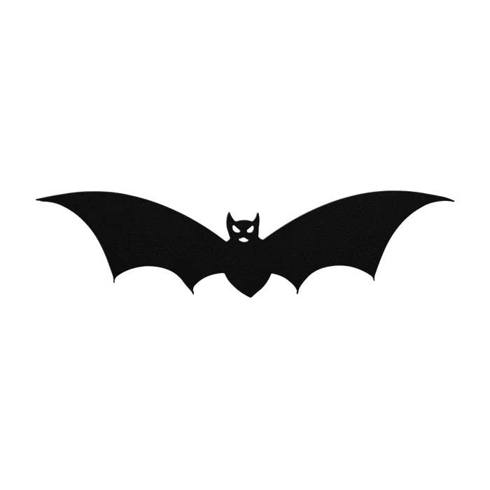 Halloween Rounded Wing Bat Metal Sign