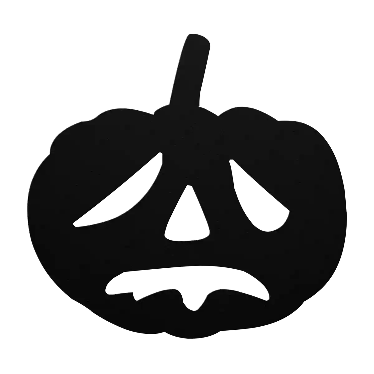 Halloween Sad Pumpkin Metal Sign