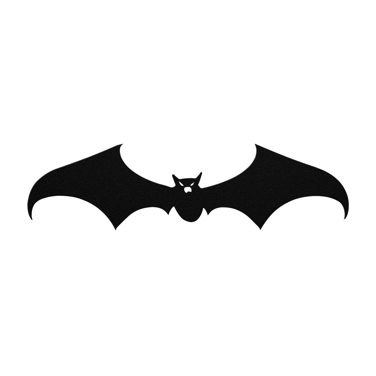 Halloween Scalloped Wing Bat Metal Sign