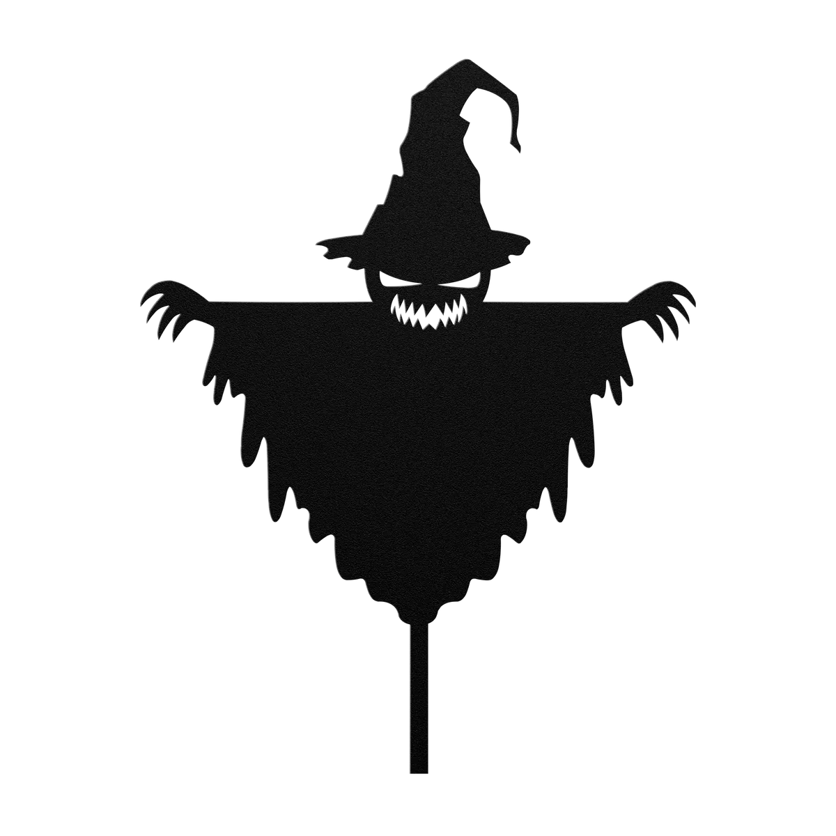 Halloween Scarecrow on a Post Metal Sign