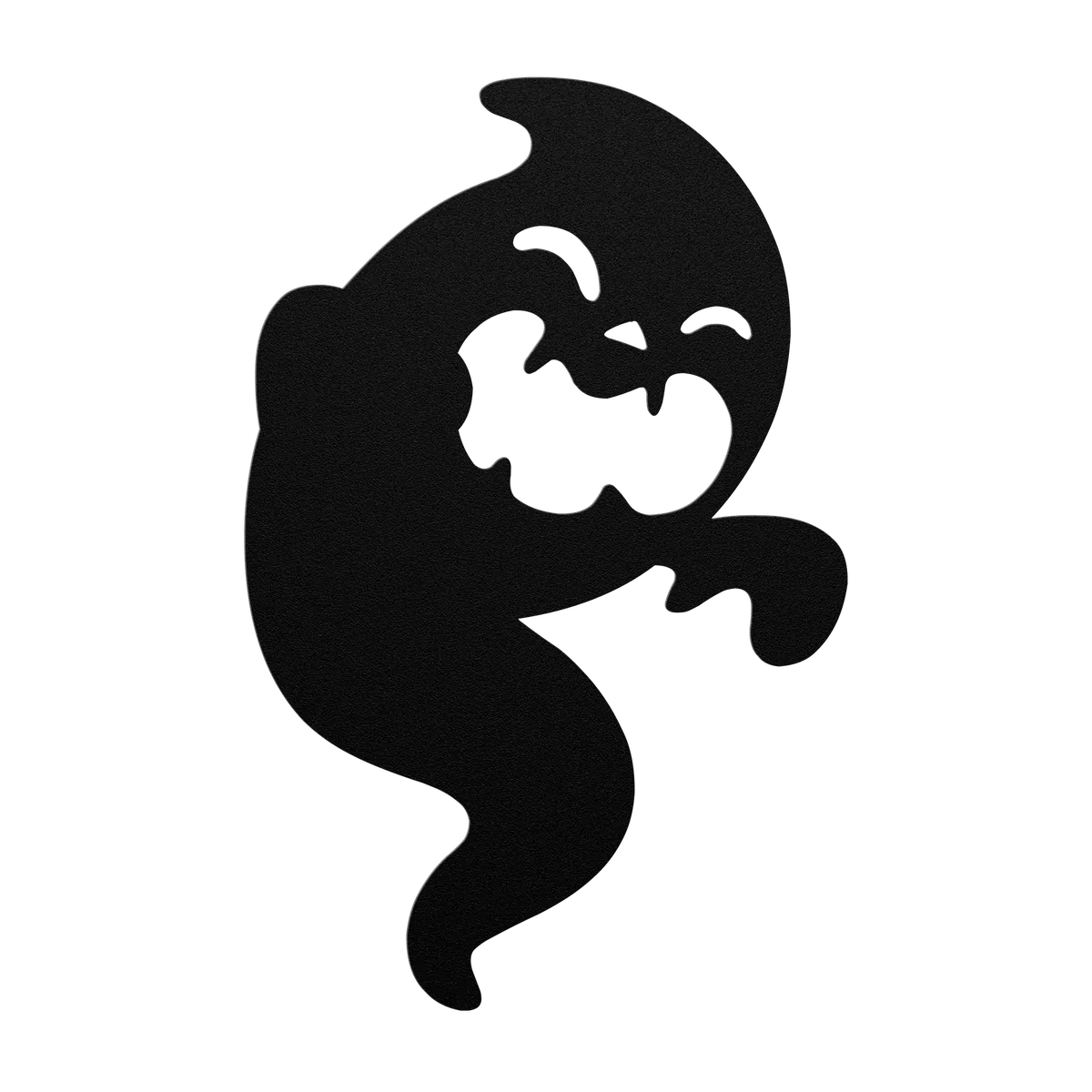 Halloween Scowling Ghost Metal Sign
