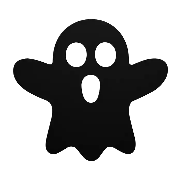 Halloween Shocked Ghost Metal Sign