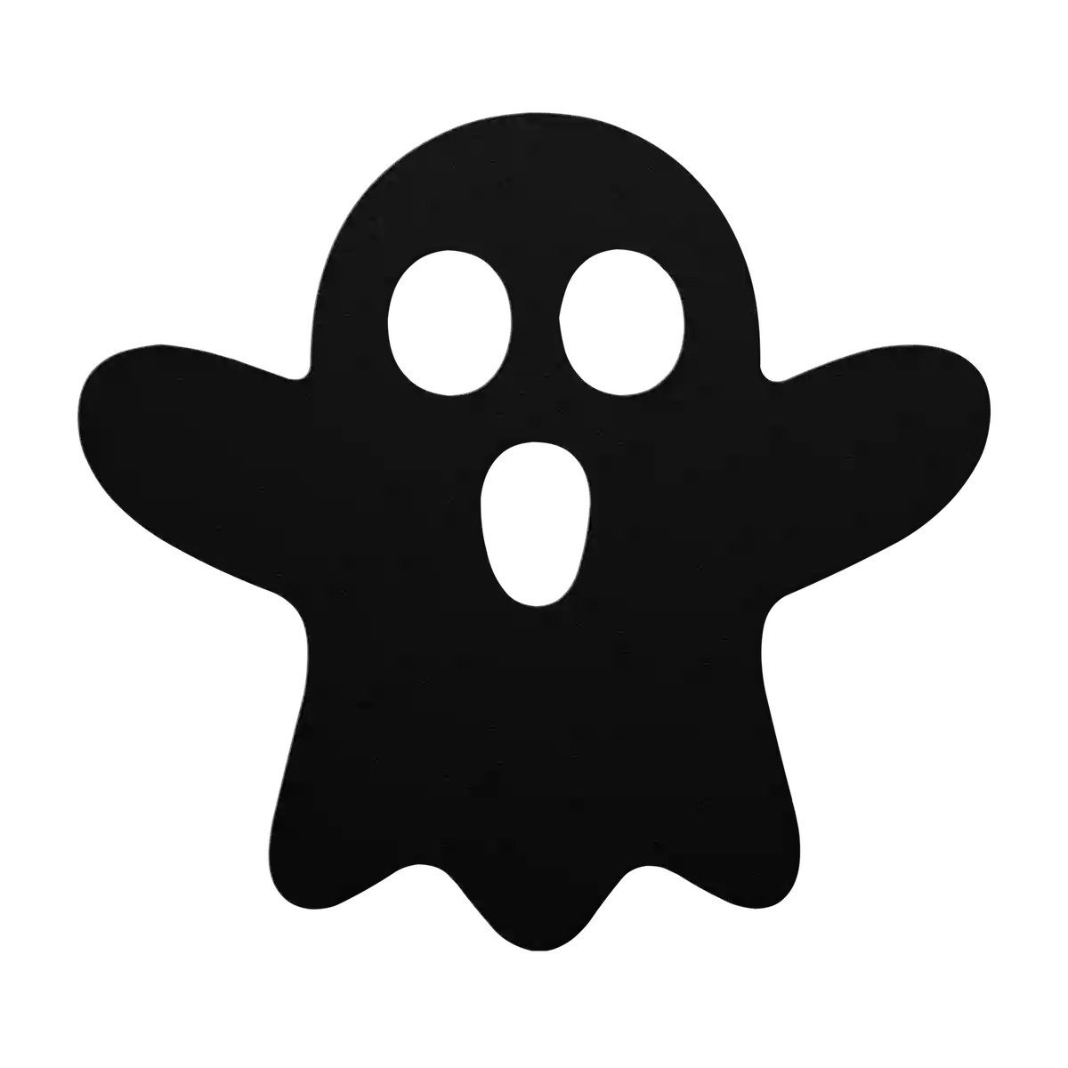 Halloween Shocked Ghost Metal Sign