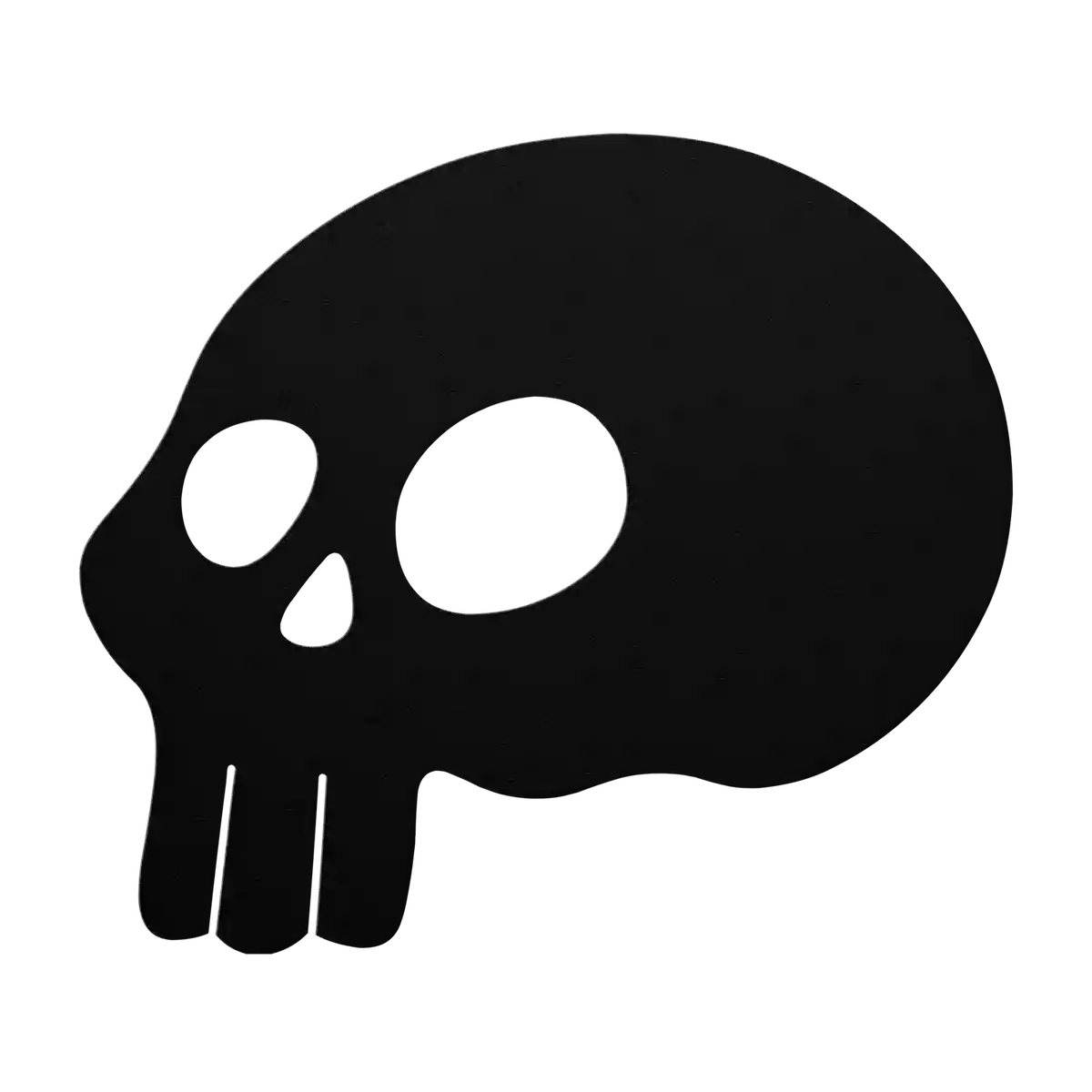 Halloween Side View Skull Metal Sign