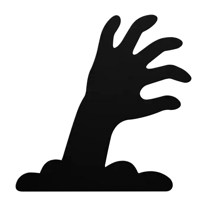 Halloween Sideways Claw Hand Metal Sign