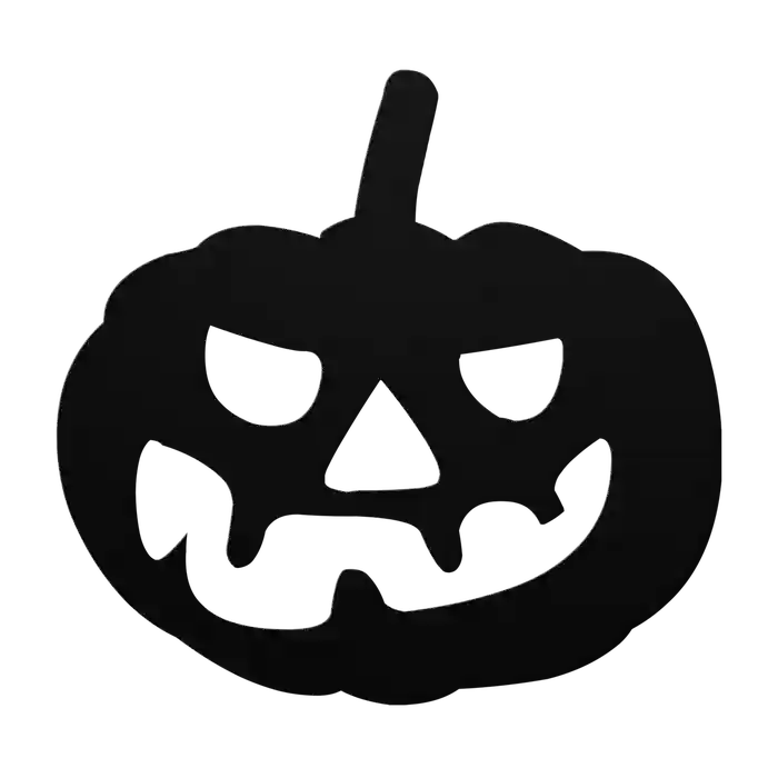 Halloween Sinister Pumpkin Metal Sign