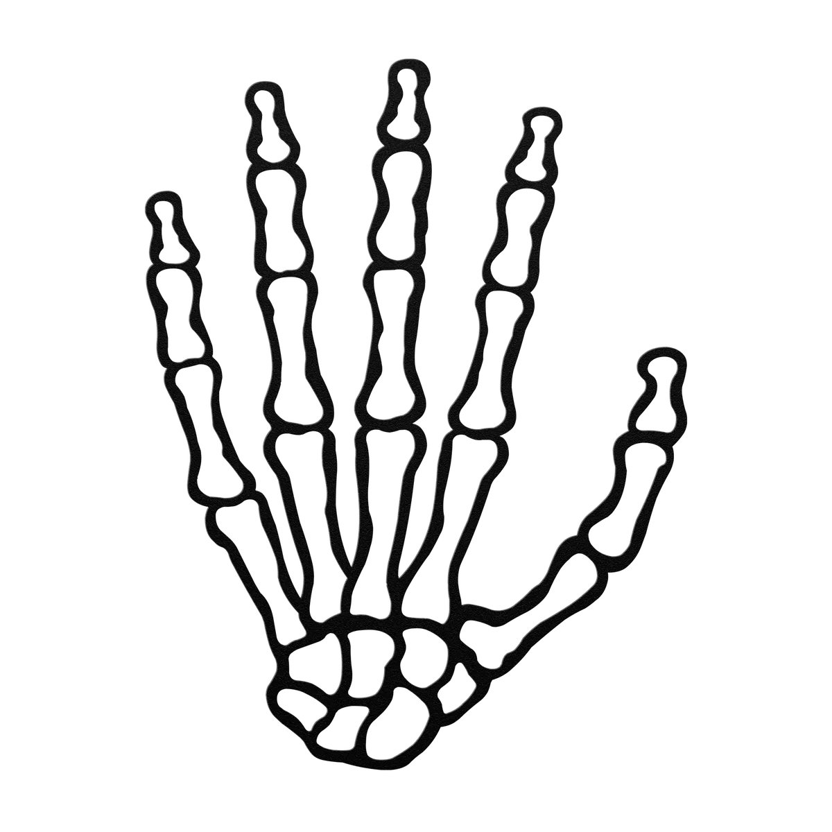 Halloween Skeleton Hand Metal Sign