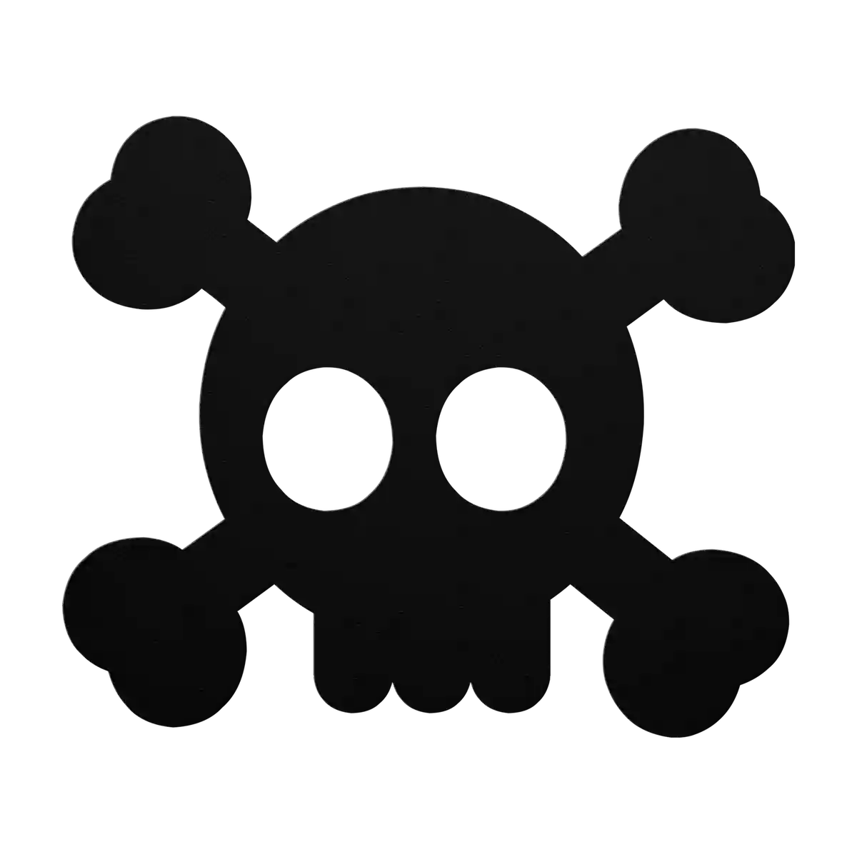 Halloween Skull and Crossbones Metal Sign