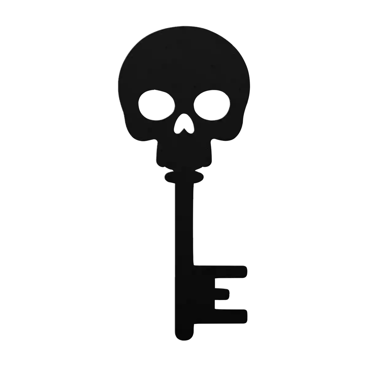 Halloween Skull Key Metal Sign
