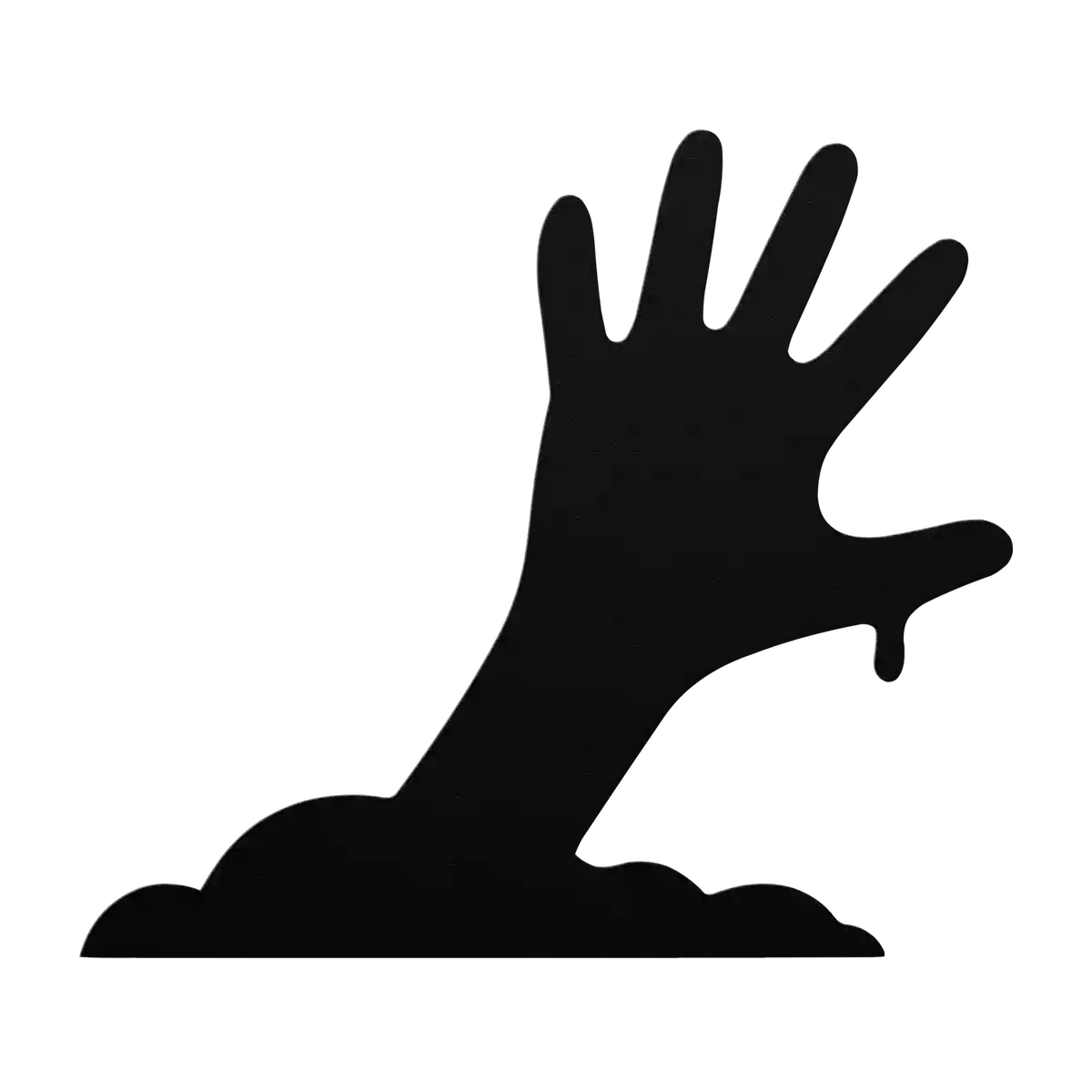 Halloween Slanted Arm Hand Metal Sign