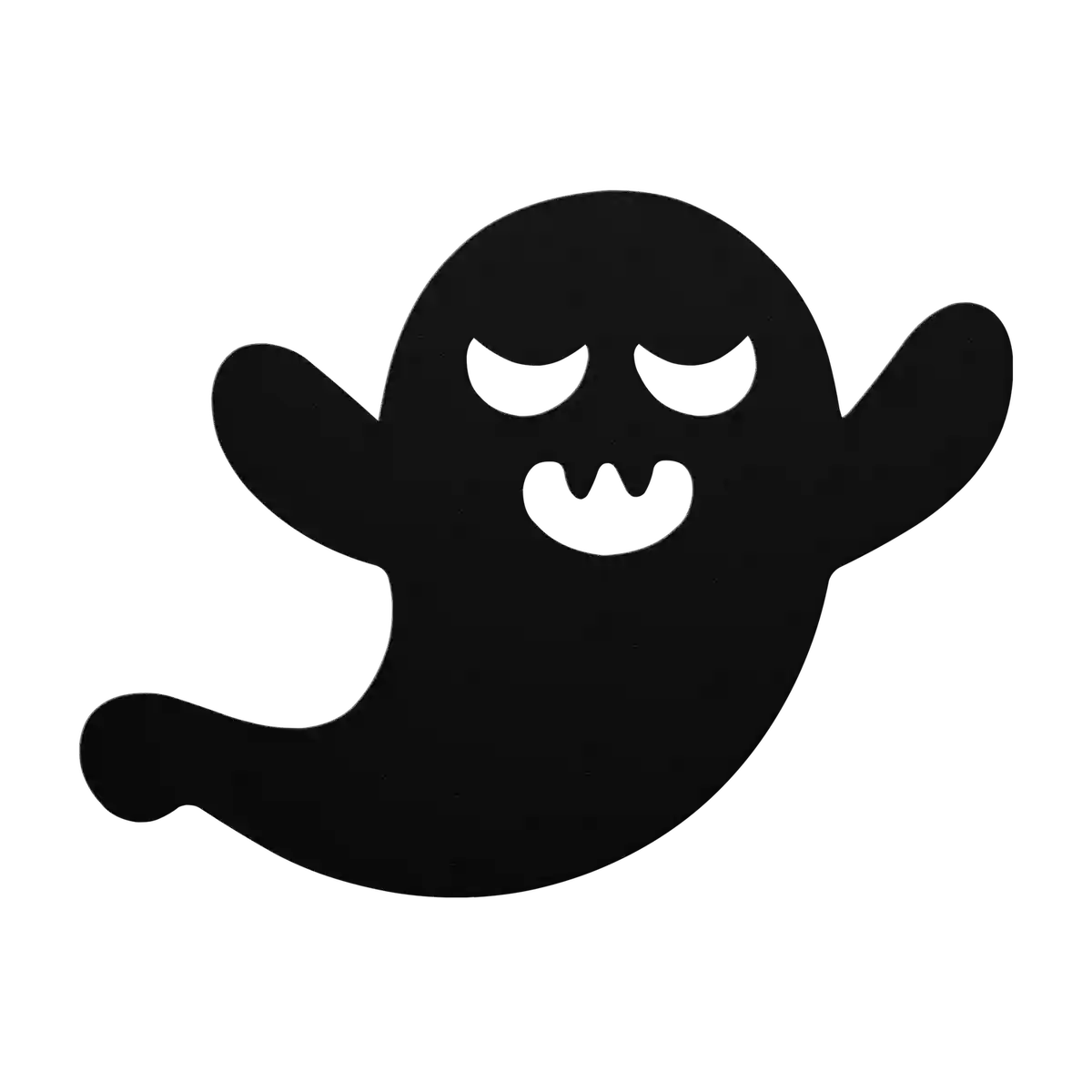 Halloween Sleepy Fang Ghost Metal Sign