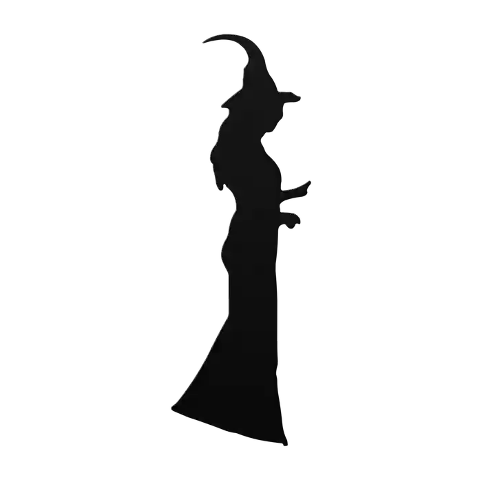 Halloween Slender Witch Metal Sign