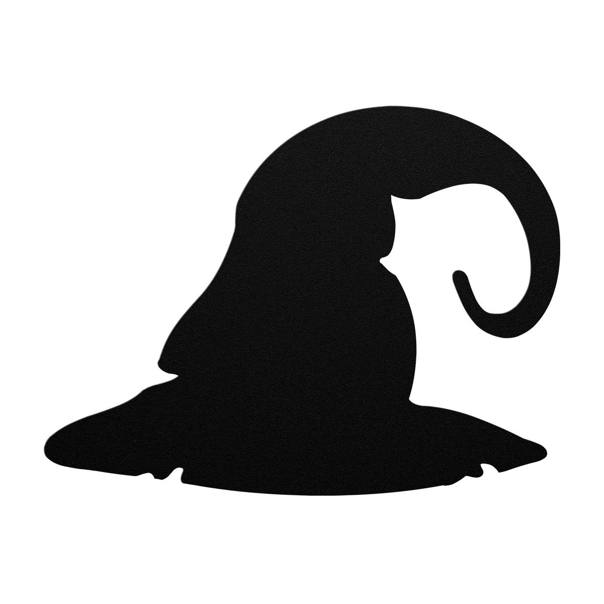 Halloween Slouched Witch Hat Metal Sign