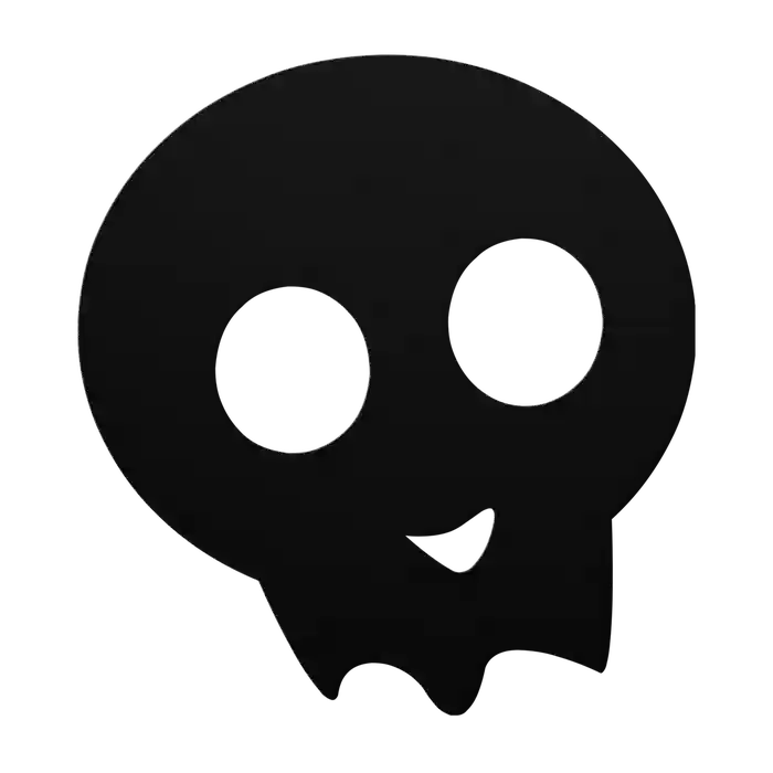 Halloween Smiling Skull Metal Sign