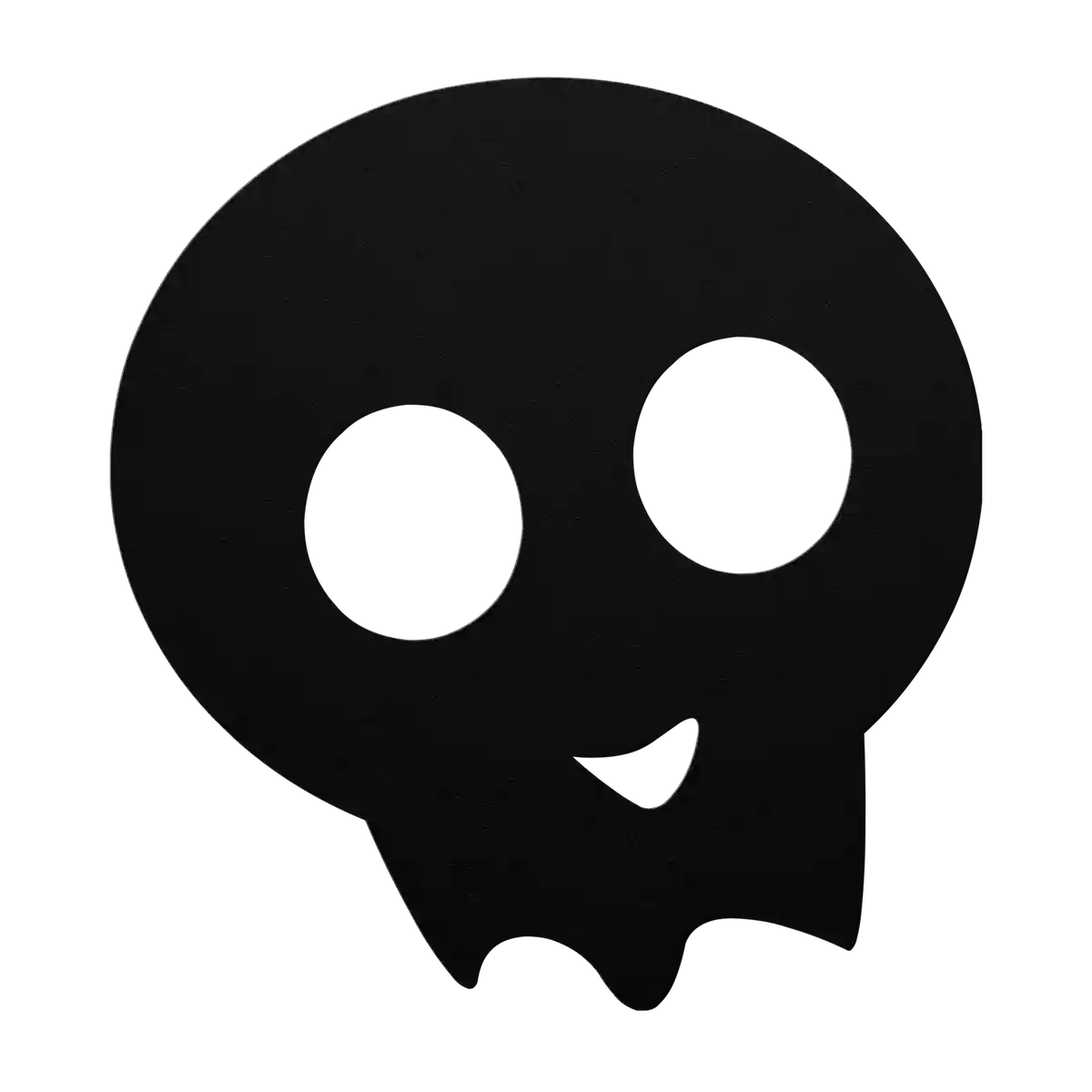 Halloween Smiling Skull Metal Sign
