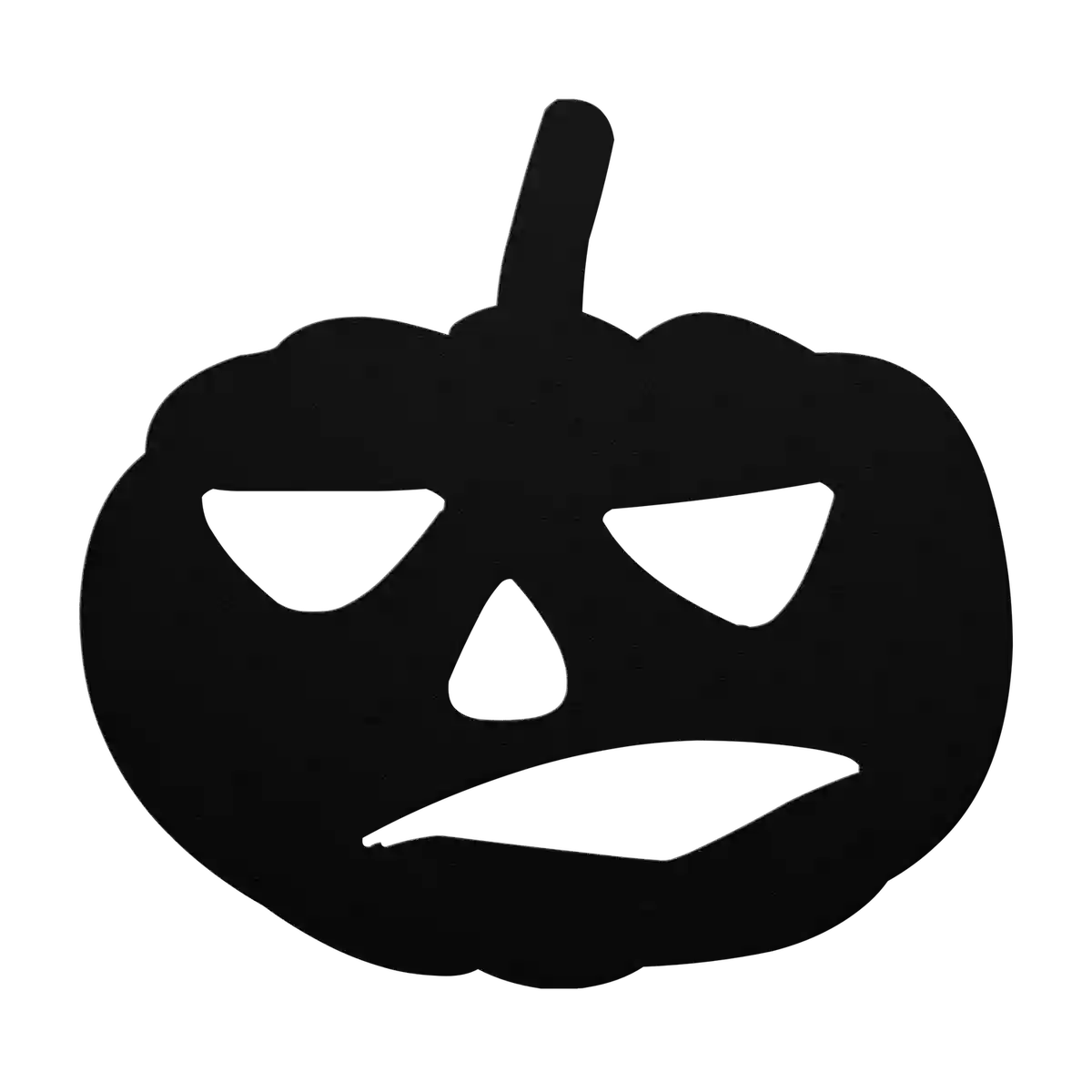 Halloween Smirking Pumpkin Metal Sign