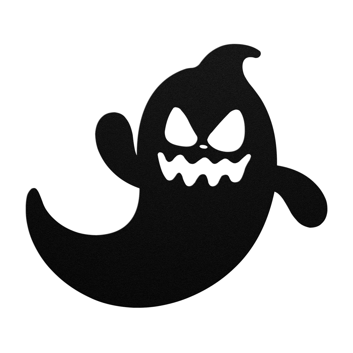 Halloween Snarling Ghost Metal Sign