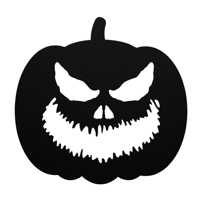 Halloween Snarling Jack-o-Lantern Metal Sign