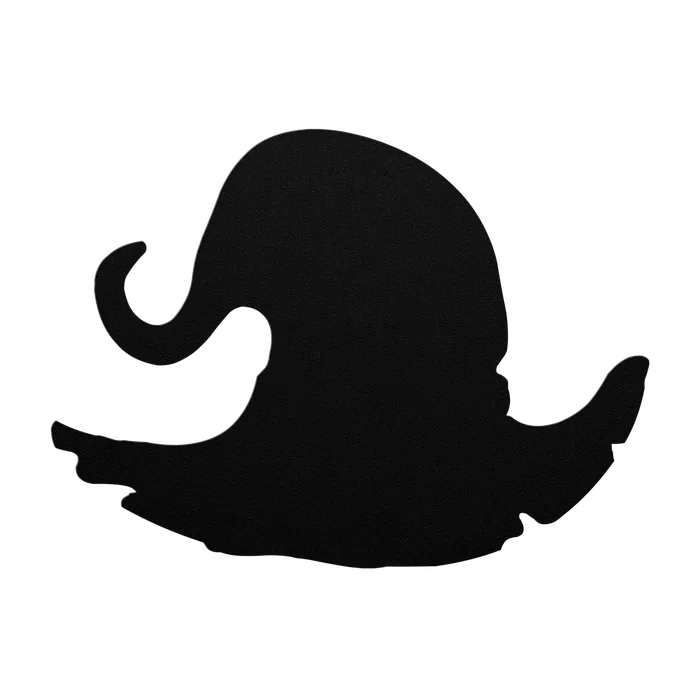 Halloween Soft Curl Witch Hat Metal Sign