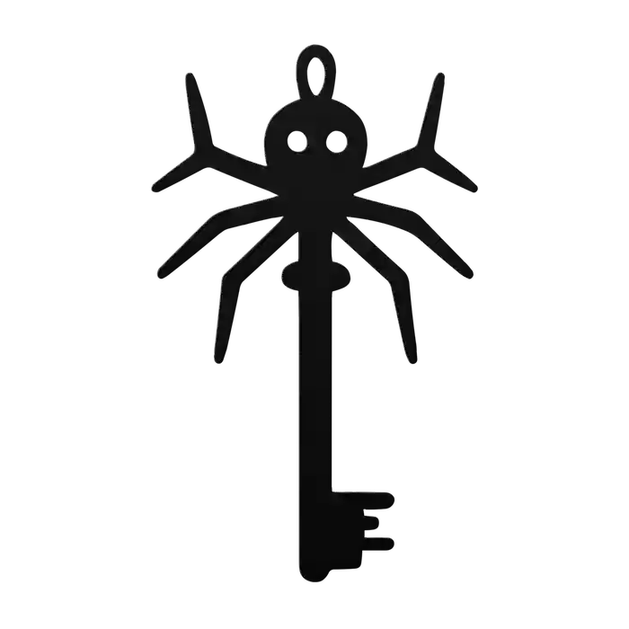 Halloween Spider Key Metal Sign