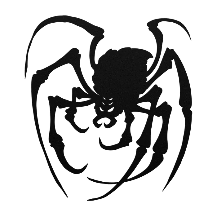 Halloween Spider on its Web Metal Sign