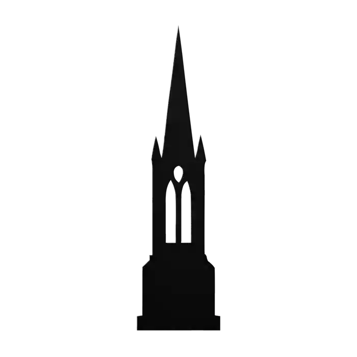 Halloween Spire Monument Metal Sign
