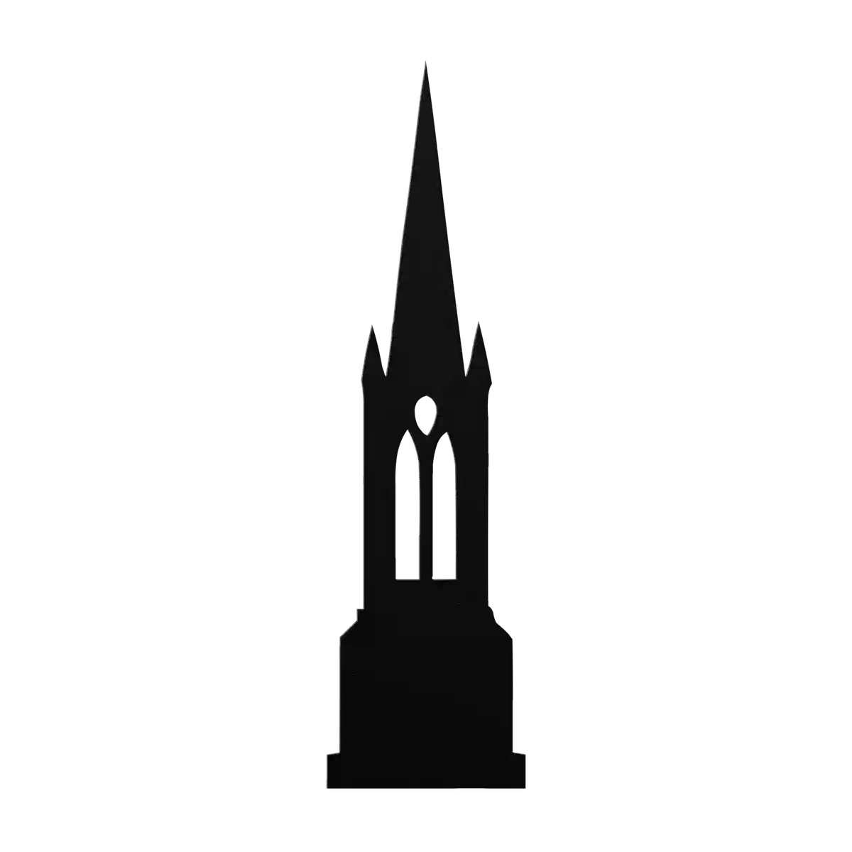 Halloween Spire Monument Metal Sign