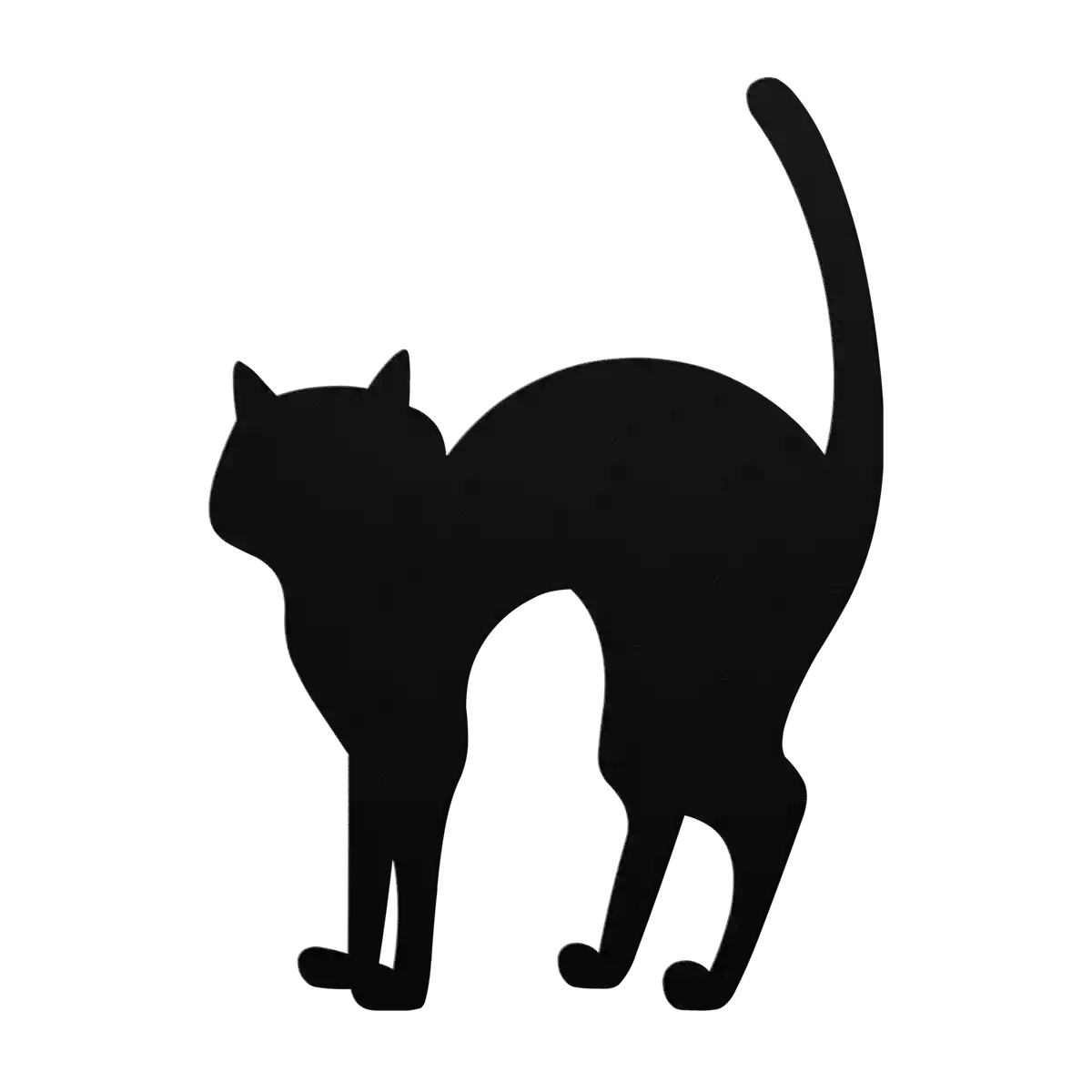 Halloween Spooked Cat Metal Sign