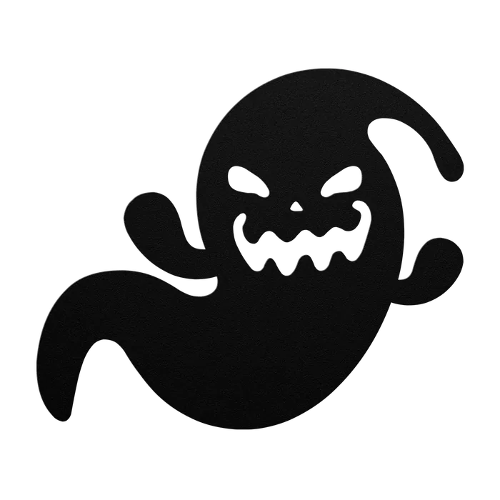 Halloween Spooked Ghost Metal Sign