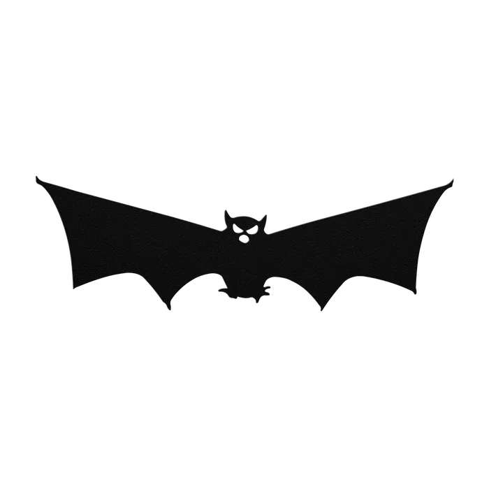 Halloween Spread-Wing Bat Metal Sign