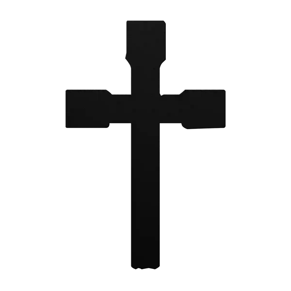 Halloween Square End Cross Metal Sign