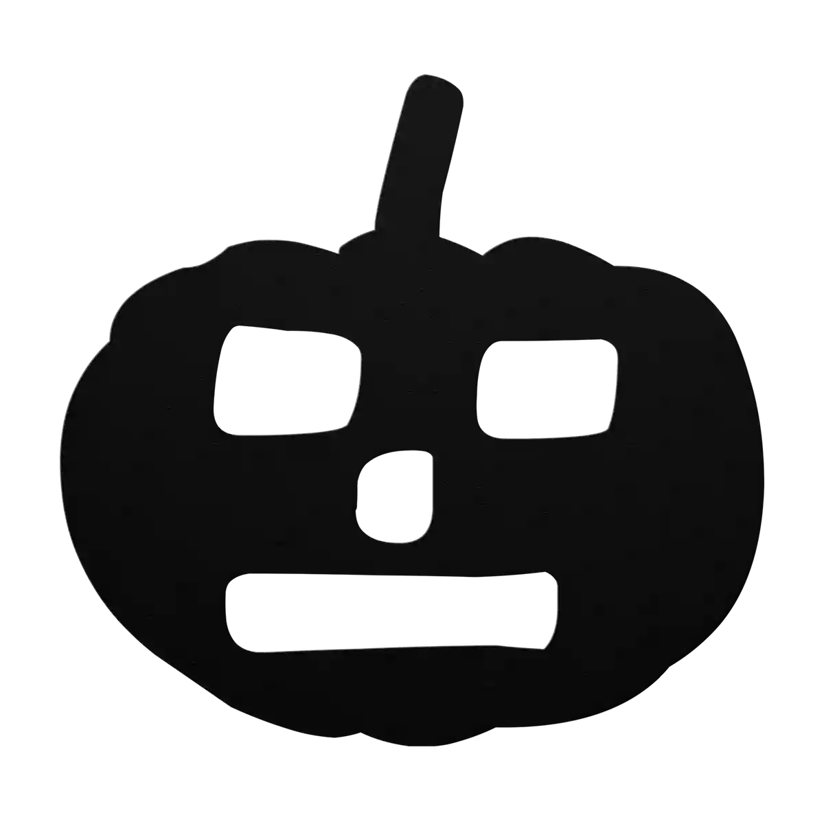 Halloween Square-Eyed Pumpkin Metal Sign