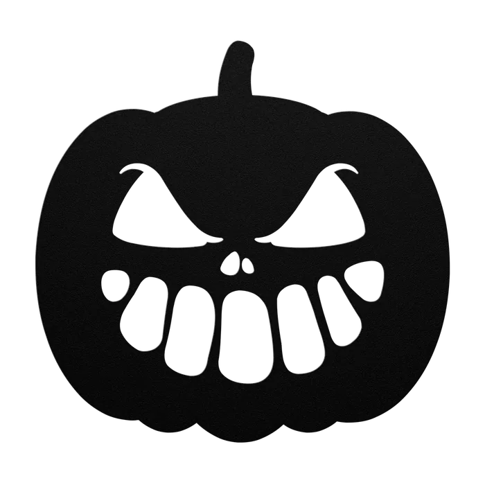 Halloween Square Tooth Jack-o-Lantern Metal Sign