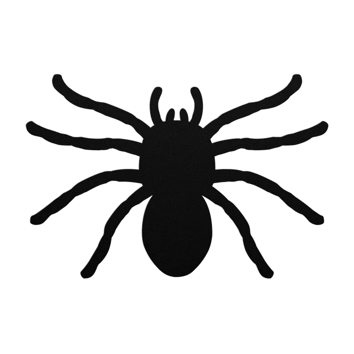 Halloween Squat Tarantula Metal Sign