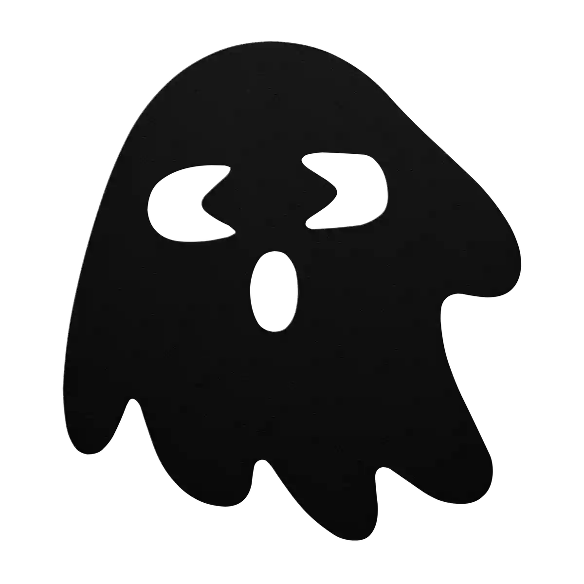 Halloween Squinting Ghost Metal Sign