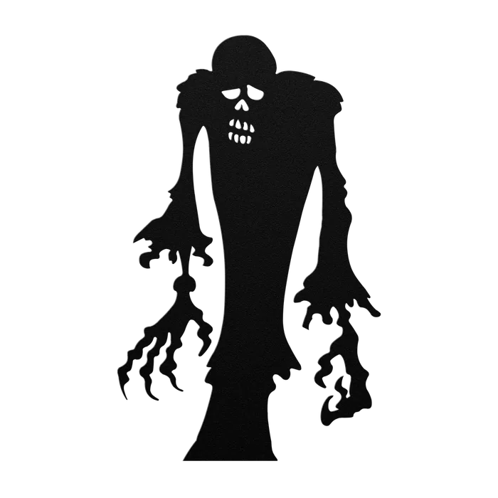 Halloween Standing Zombie Metal Sign