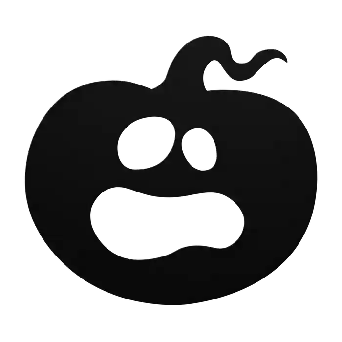 Halloween Startled Pumpkin Metal Sign