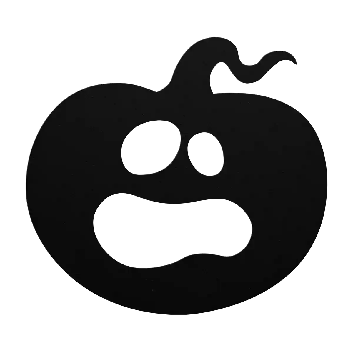 Halloween Startled Pumpkin Metal Sign
