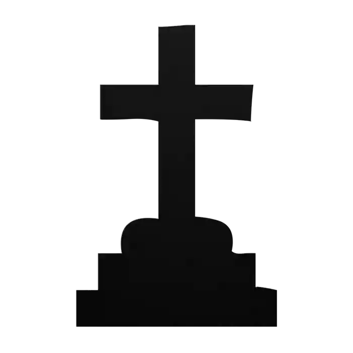 Halloween Stepped Cross Metal Sign