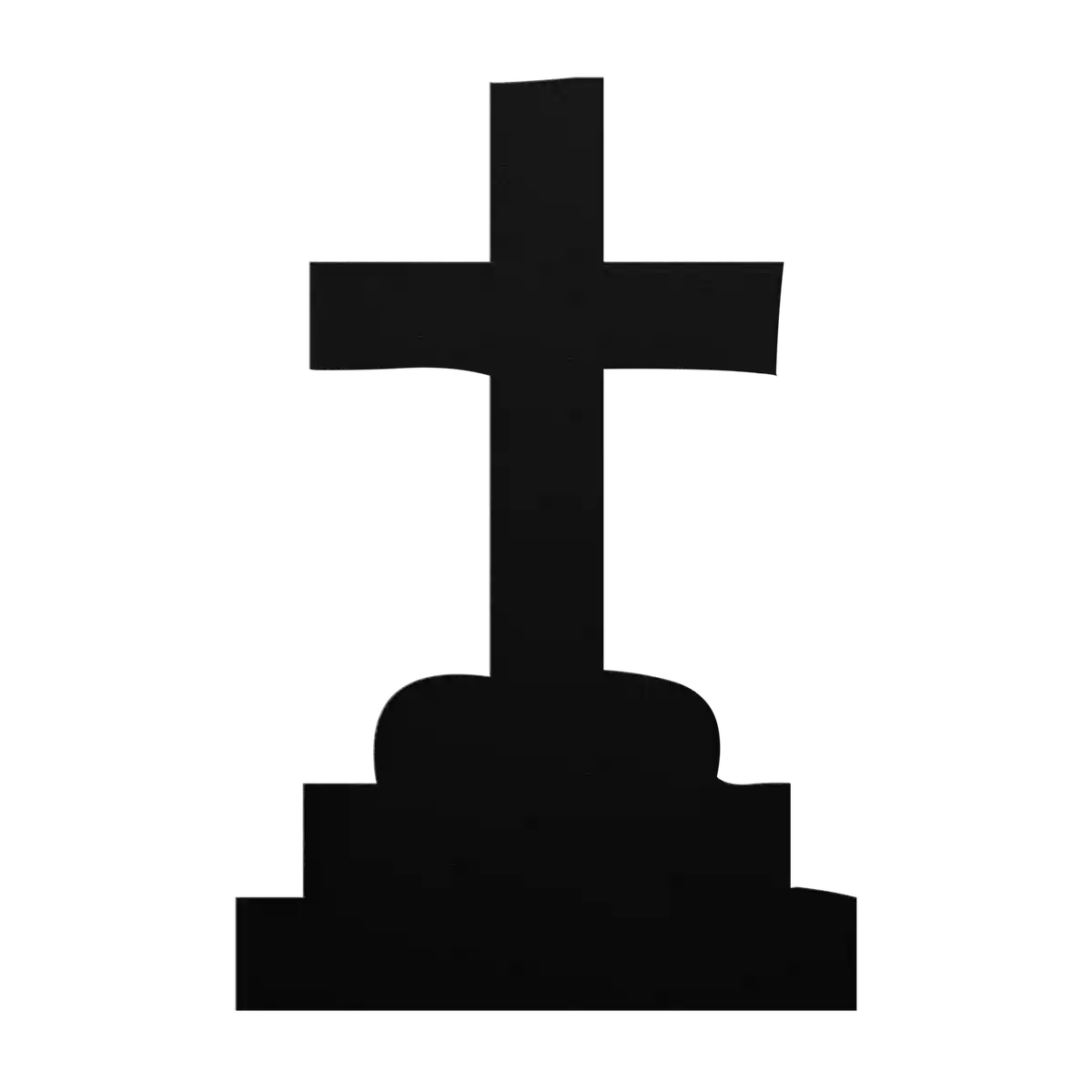 Halloween Stepped Cross Metal Sign