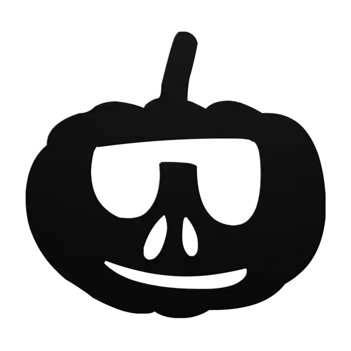 Halloween Sunglasses Pumpkin Metal Sign